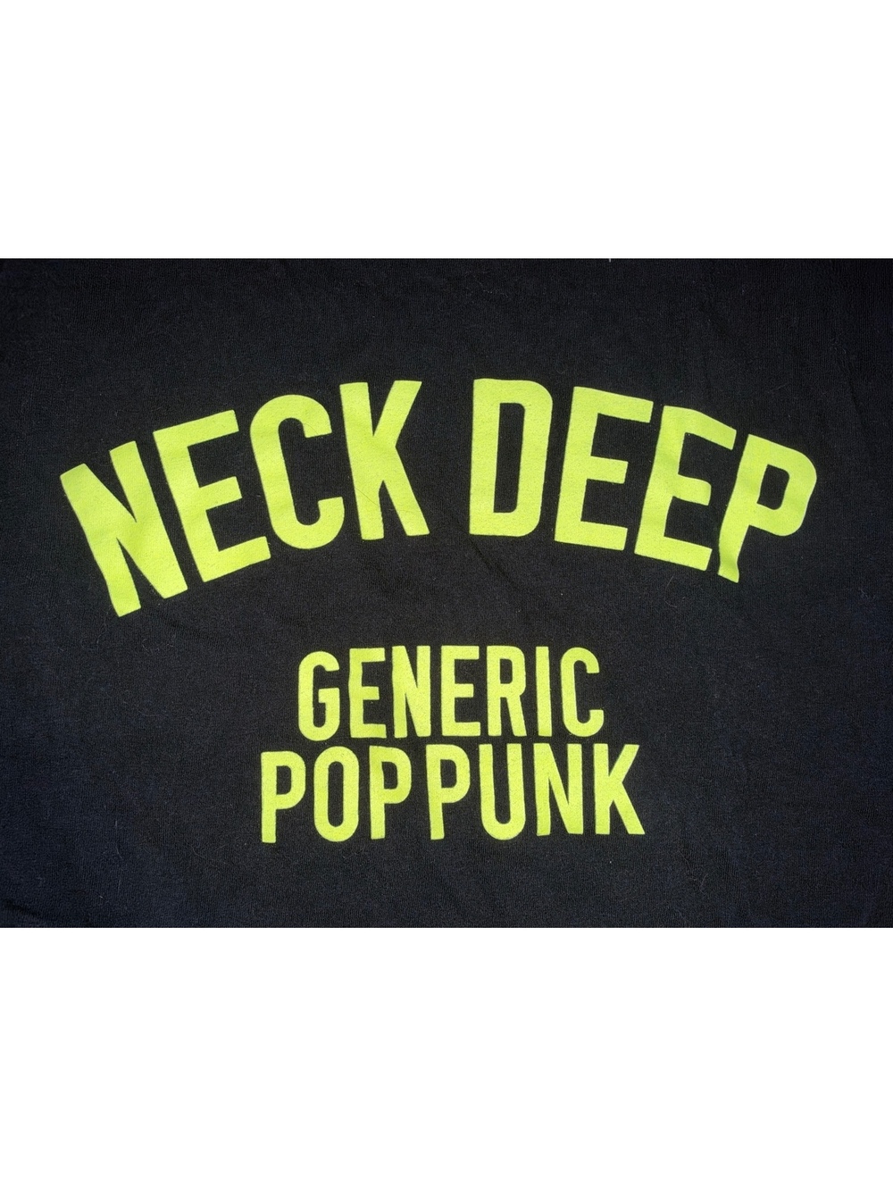 Medium Neck Deep Generic Pop Punk Music Graphic Black Band Tour Tee Shirt